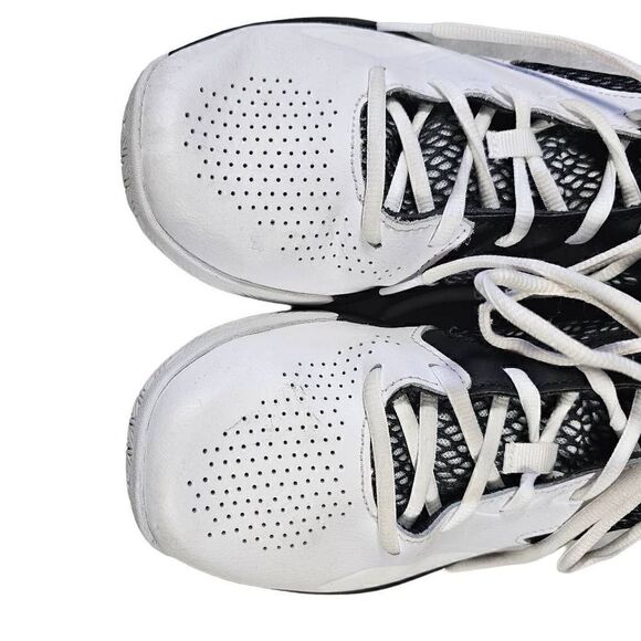 Under Armour Unisex White Black Lockdown 5 Athletic Basketball Shoes Sz M8/W9.5 - Picture 3 of 8